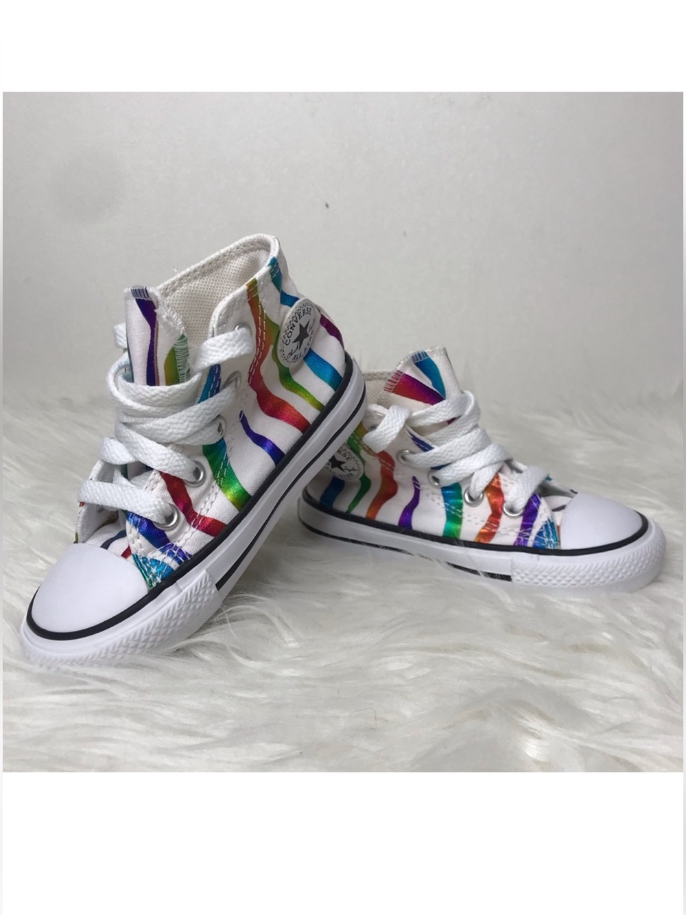 Converse Infant Chuck Taylor All Star High Top Zebra Sneaker Size 6
